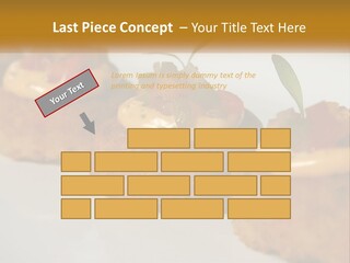 A White Plate Topped With Mini Cakes Covered In Toppings PowerPoint Template