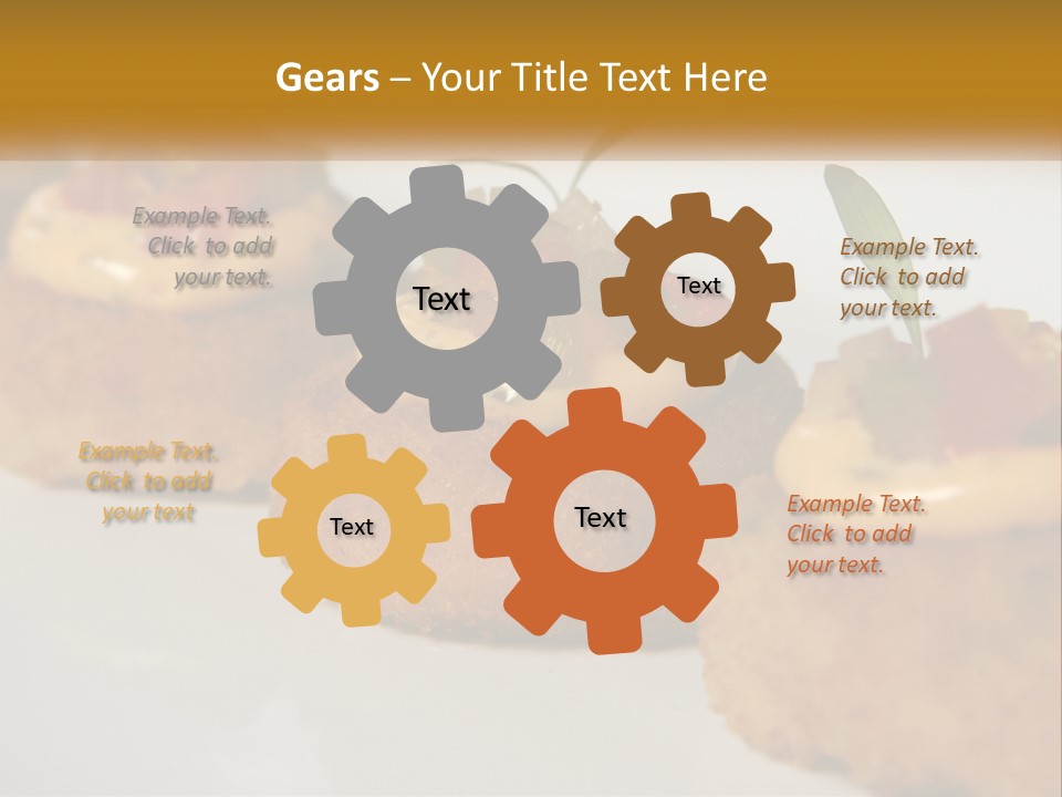 A White Plate Topped With Mini Cakes Covered In Toppings PowerPoint Template