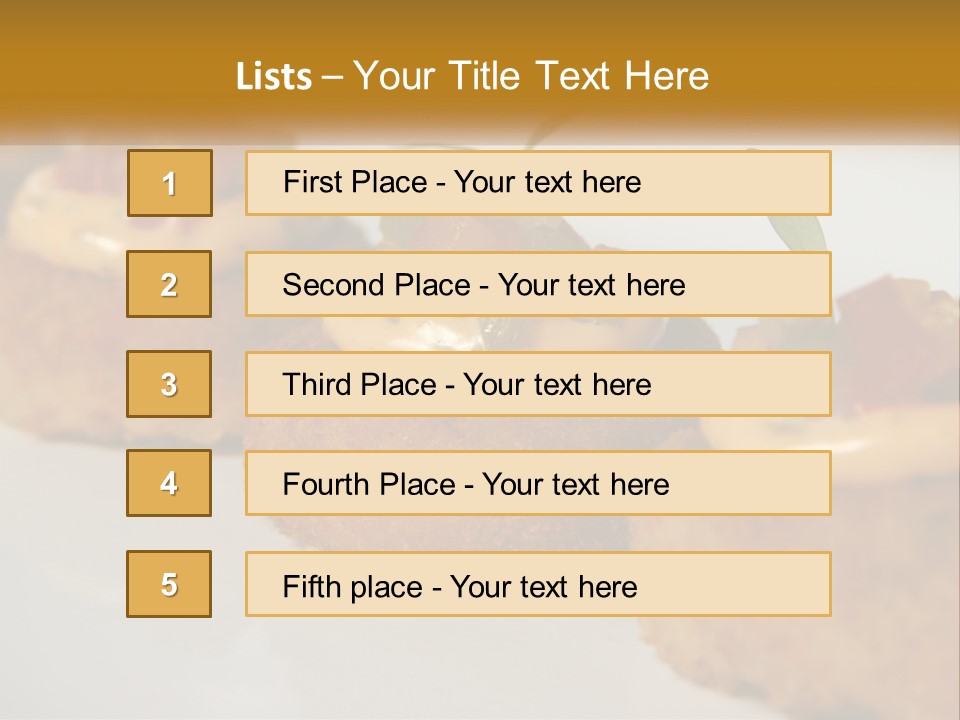 A White Plate Topped With Mini Cakes Covered In Toppings PowerPoint Template