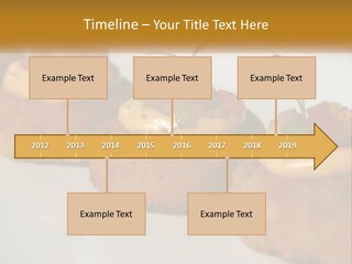 A White Plate Topped With Mini Cakes Covered In Toppings PowerPoint Template