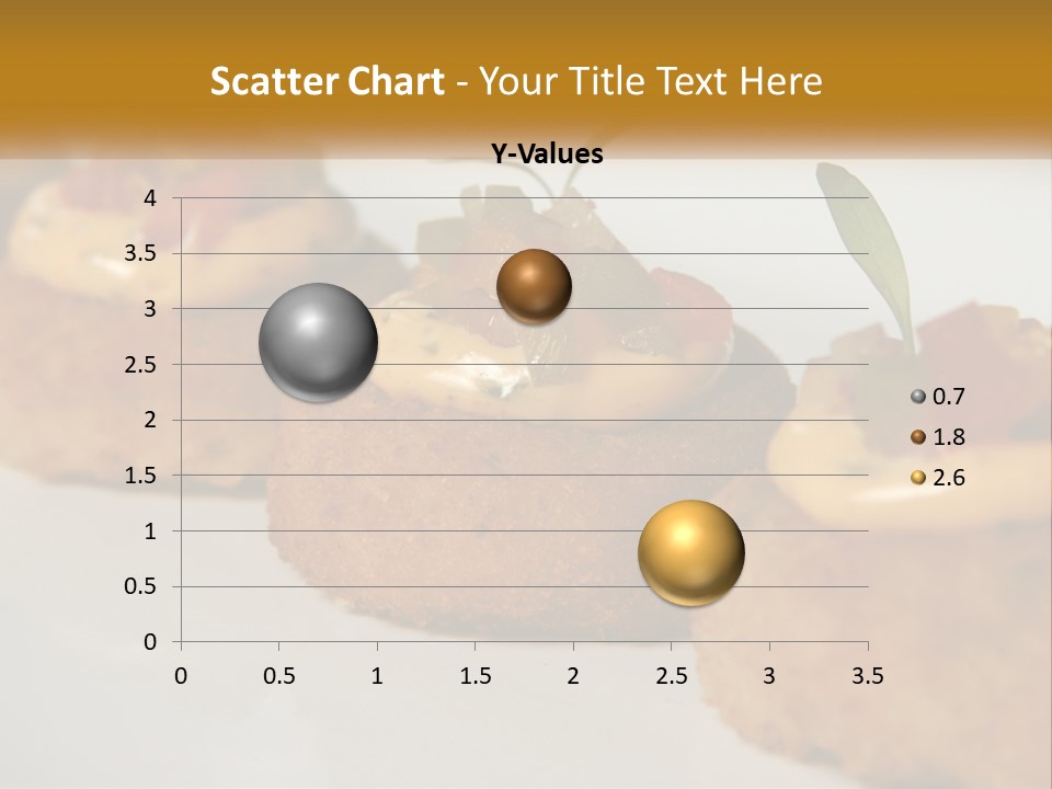 A White Plate Topped With Mini Cakes Covered In Toppings PowerPoint Template
