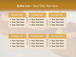 A White Plate Topped With Mini Cakes Covered In Toppings PowerPoint Template