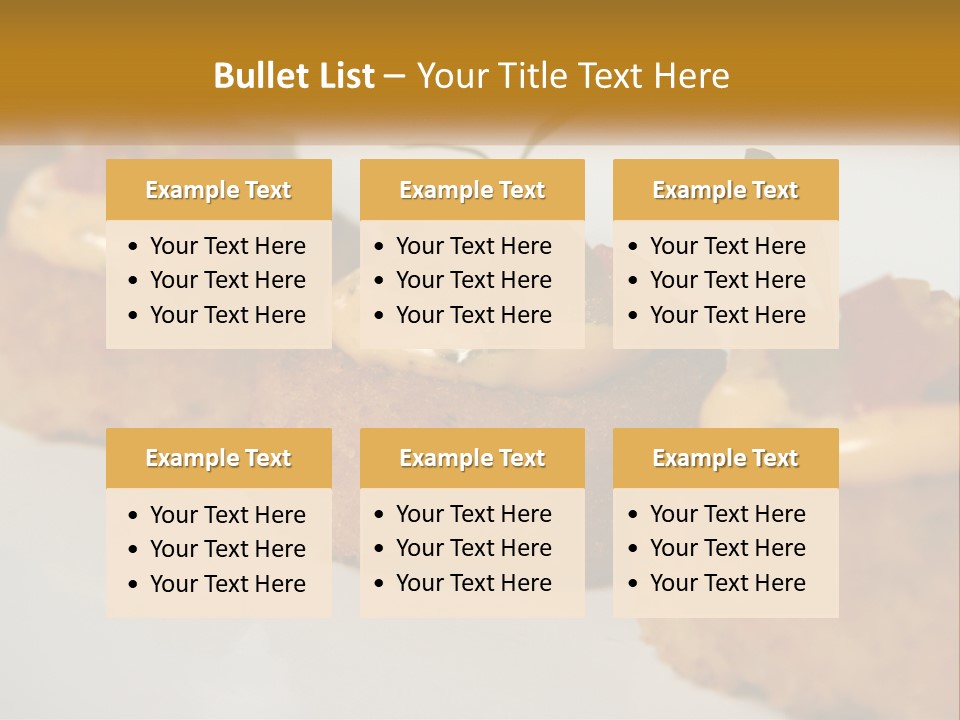 A White Plate Topped With Mini Cakes Covered In Toppings PowerPoint Template