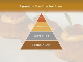 A White Plate Topped With Mini Cakes Covered In Toppings PowerPoint Template