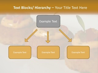 A White Plate Topped With Mini Cakes Covered In Toppings PowerPoint Template