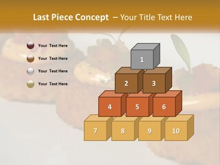 A White Plate Topped With Mini Cakes Covered In Toppings PowerPoint Template