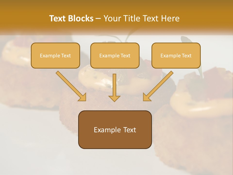 A White Plate Topped With Mini Cakes Covered In Toppings PowerPoint Template