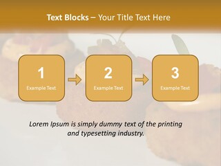A White Plate Topped With Mini Cakes Covered In Toppings PowerPoint Template