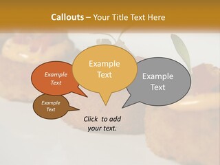 A White Plate Topped With Mini Cakes Covered In Toppings PowerPoint Template