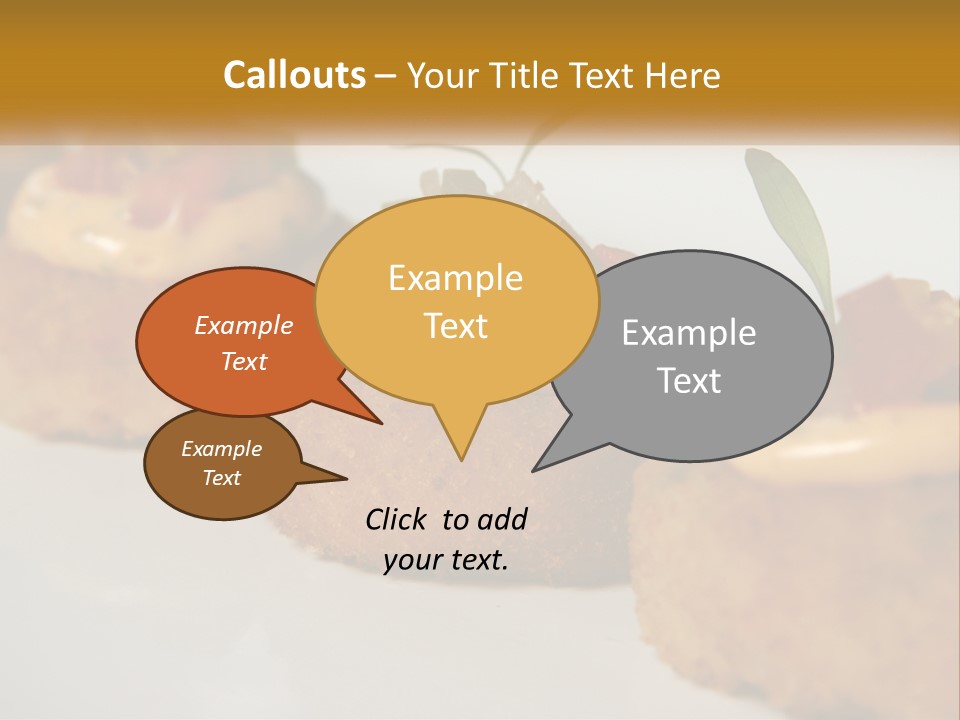 A White Plate Topped With Mini Cakes Covered In Toppings PowerPoint Template