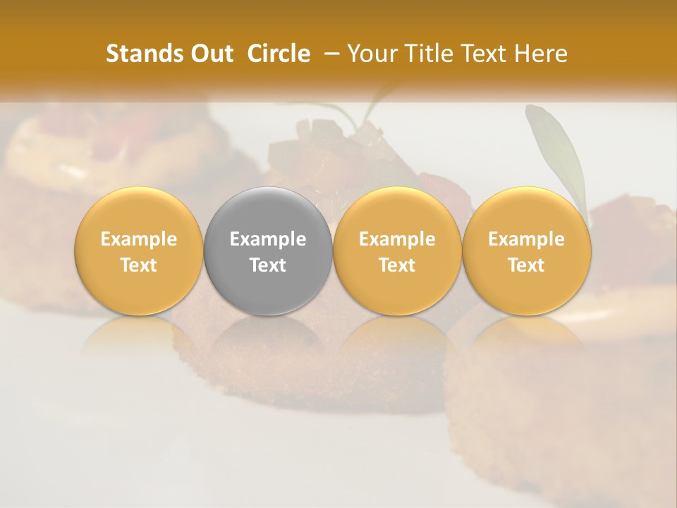 A White Plate Topped With Mini Cakes Covered In Toppings PowerPoint Template