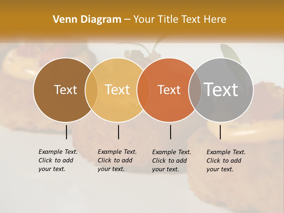 A White Plate Topped With Mini Cakes Covered In Toppings PowerPoint Template