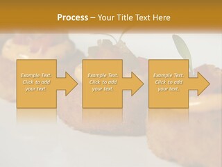 A White Plate Topped With Mini Cakes Covered In Toppings PowerPoint Template