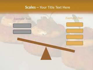 A White Plate Topped With Mini Cakes Covered In Toppings PowerPoint Template