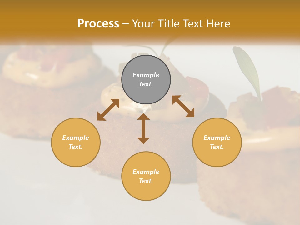 A White Plate Topped With Mini Cakes Covered In Toppings PowerPoint Template