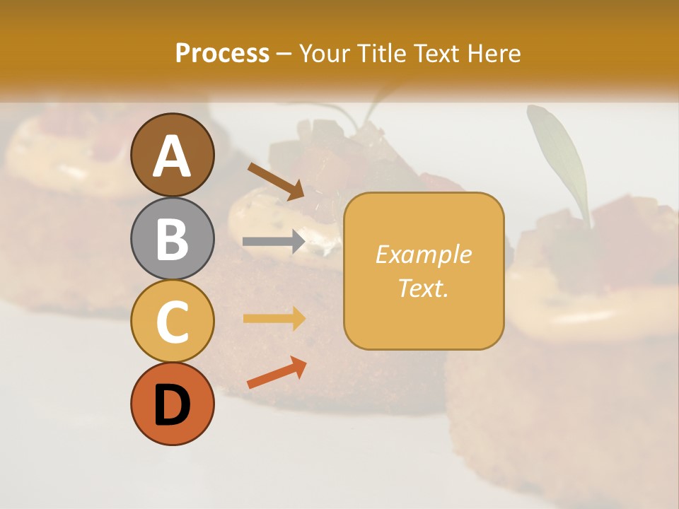 A White Plate Topped With Mini Cakes Covered In Toppings PowerPoint Template