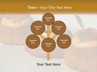 A White Plate Topped With Mini Cakes Covered In Toppings PowerPoint Template