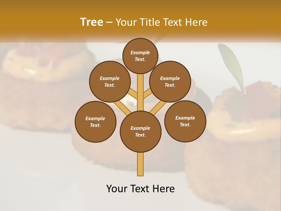 A White Plate Topped With Mini Cakes Covered In Toppings PowerPoint Template
