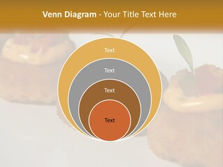 A White Plate Topped With Mini Cakes Covered In Toppings PowerPoint Template