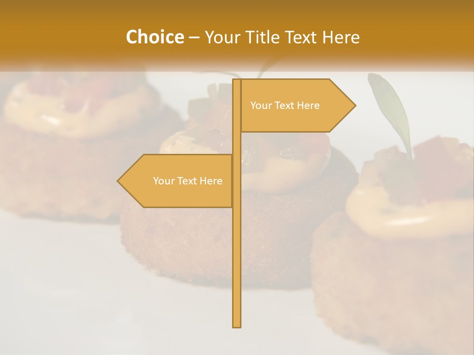 A White Plate Topped With Mini Cakes Covered In Toppings PowerPoint Template