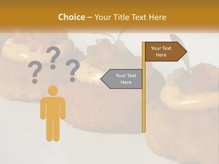 A White Plate Topped With Mini Cakes Covered In Toppings PowerPoint Template