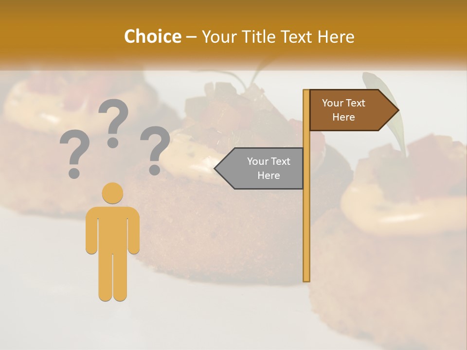 A White Plate Topped With Mini Cakes Covered In Toppings PowerPoint Template
