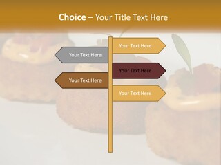 A White Plate Topped With Mini Cakes Covered In Toppings PowerPoint Template