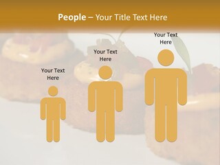 A White Plate Topped With Mini Cakes Covered In Toppings PowerPoint Template