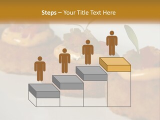 A White Plate Topped With Mini Cakes Covered In Toppings PowerPoint Template