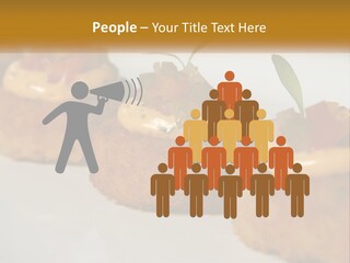 A White Plate Topped With Mini Cakes Covered In Toppings PowerPoint Template