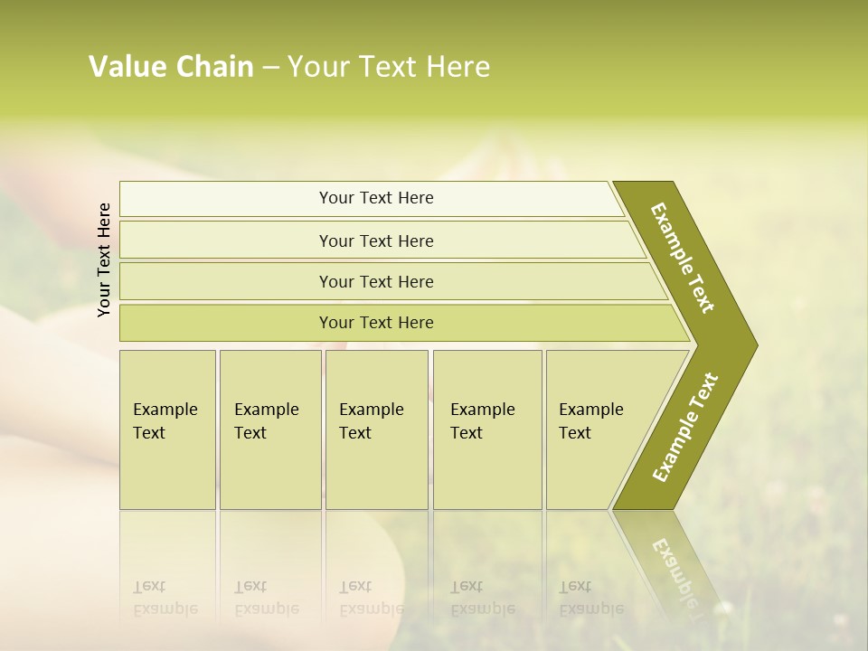 A Woman Is Sitting In The Grass Doing Yoga PowerPoint Template