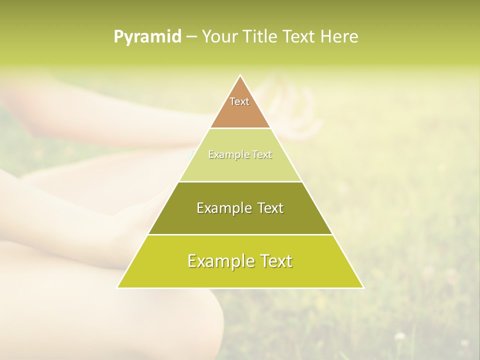 A Woman Is Sitting In The Grass Doing Yoga PowerPoint Template