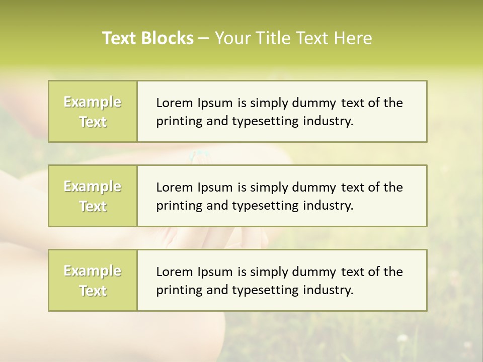A Woman Is Sitting In The Grass Doing Yoga PowerPoint Template