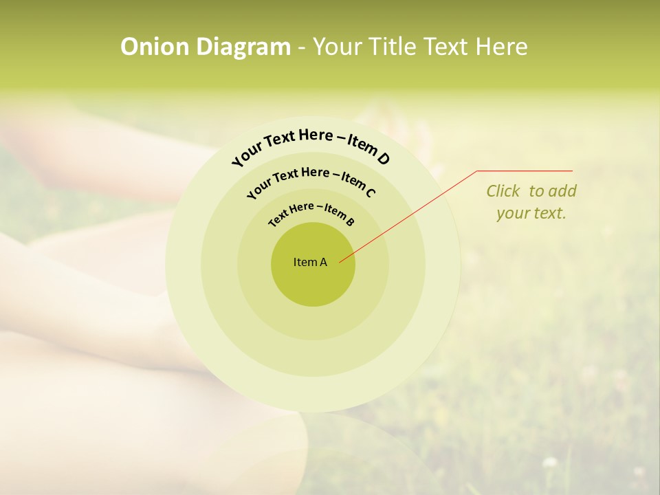 A Woman Is Sitting In The Grass Doing Yoga PowerPoint Template