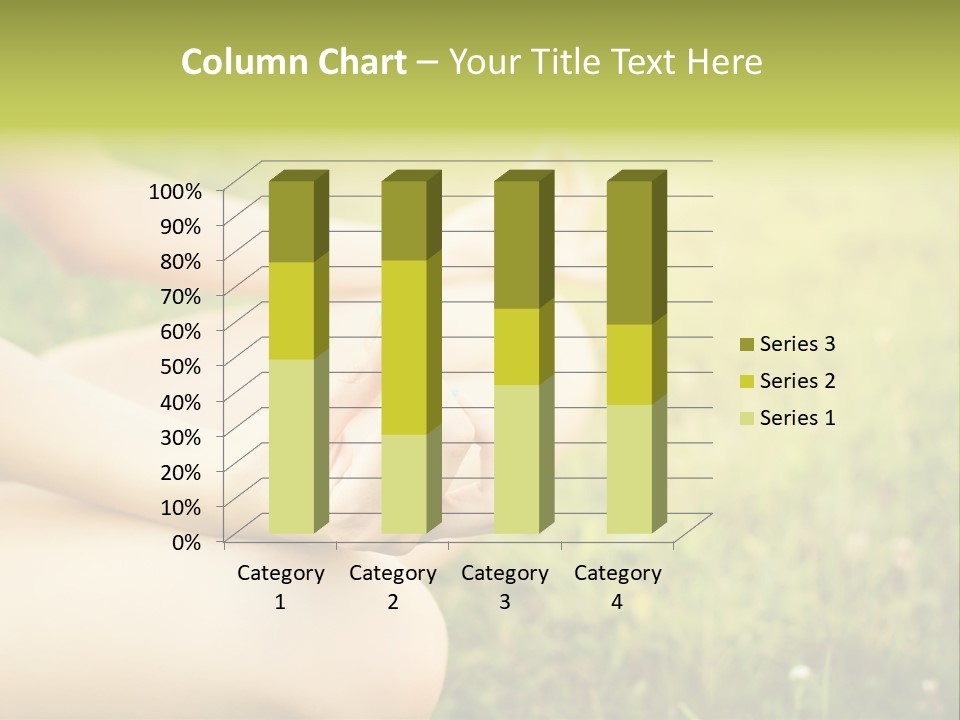 A Woman Is Sitting In The Grass Doing Yoga PowerPoint Template