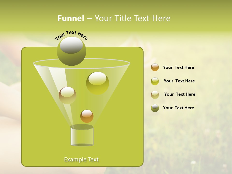 A Woman Is Sitting In The Grass Doing Yoga PowerPoint Template