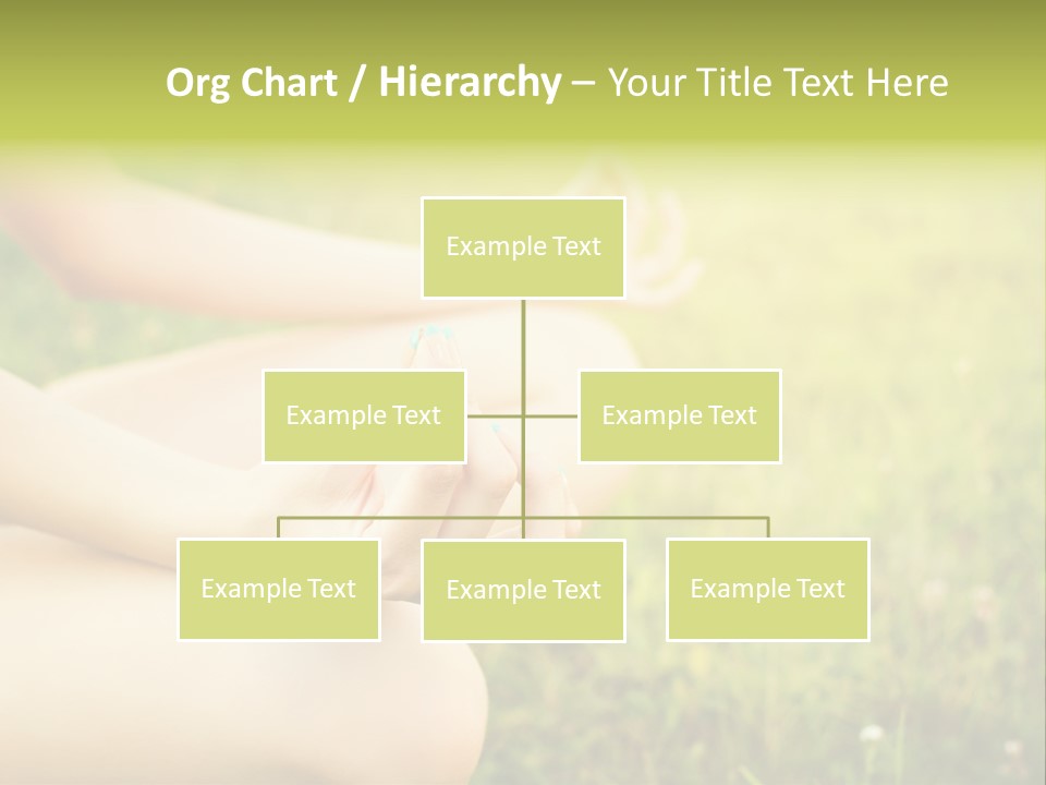 A Woman Is Sitting In The Grass Doing Yoga PowerPoint Template