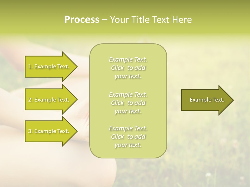 A Woman Is Sitting In The Grass Doing Yoga PowerPoint Template