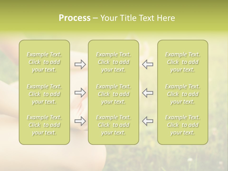 A Woman Is Sitting In The Grass Doing Yoga PowerPoint Template