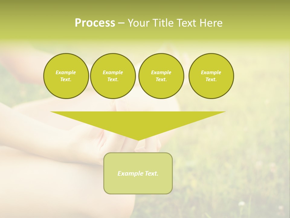 A Woman Is Sitting In The Grass Doing Yoga PowerPoint Template