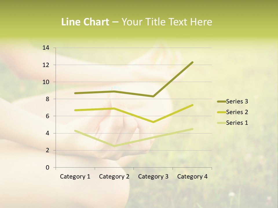 A Woman Is Sitting In The Grass Doing Yoga PowerPoint Template