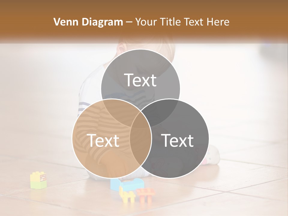 A Small Child Playing With Toys On The Floor PowerPoint Template