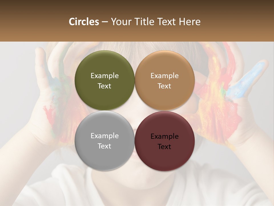 A Young Boy Holding His Hands Up To His Eyes PowerPoint Template