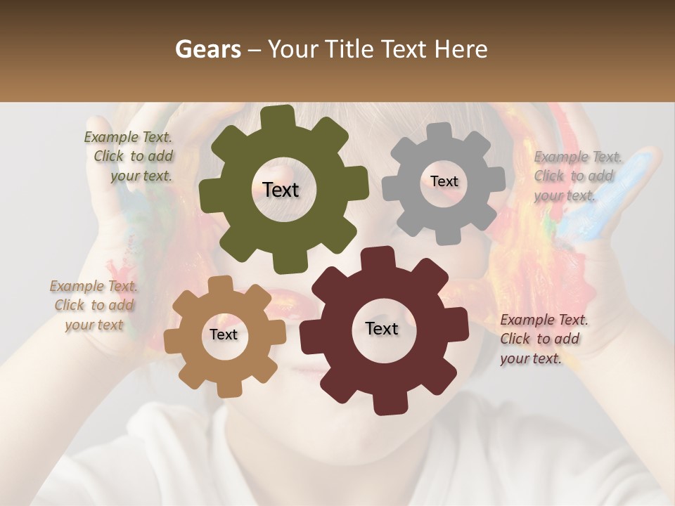 A Young Boy Holding His Hands Up To His Eyes PowerPoint Template