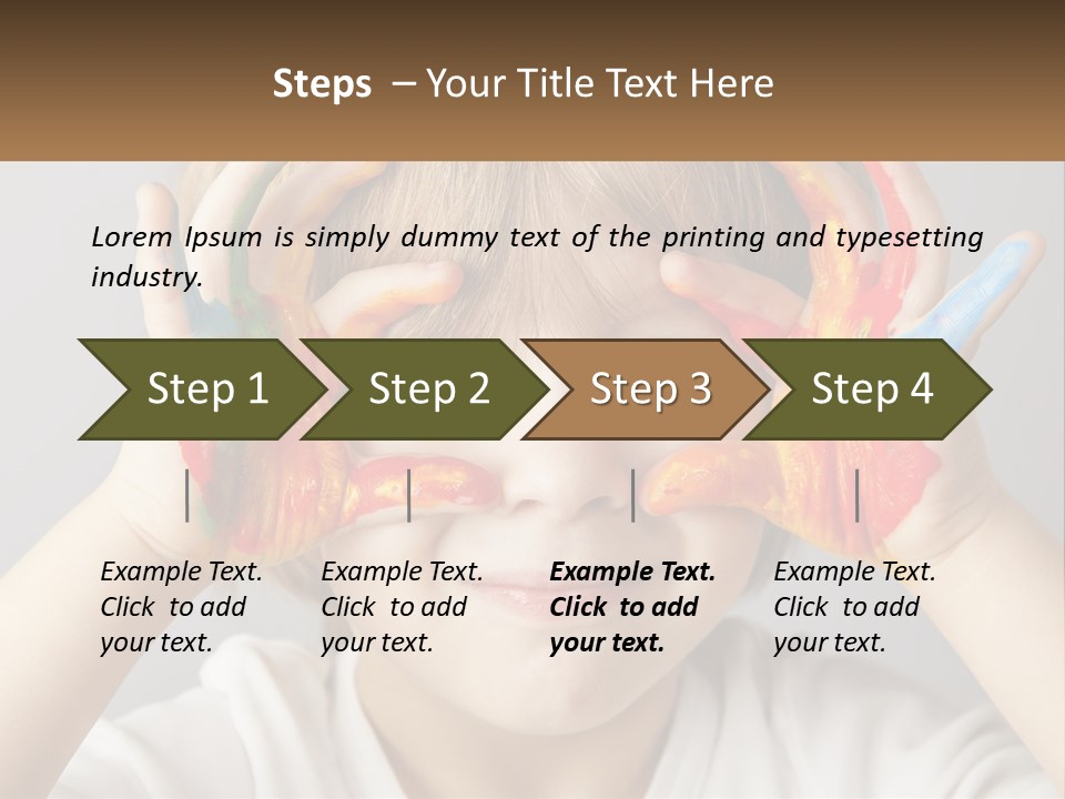 A Young Boy Holding His Hands Up To His Eyes PowerPoint Template