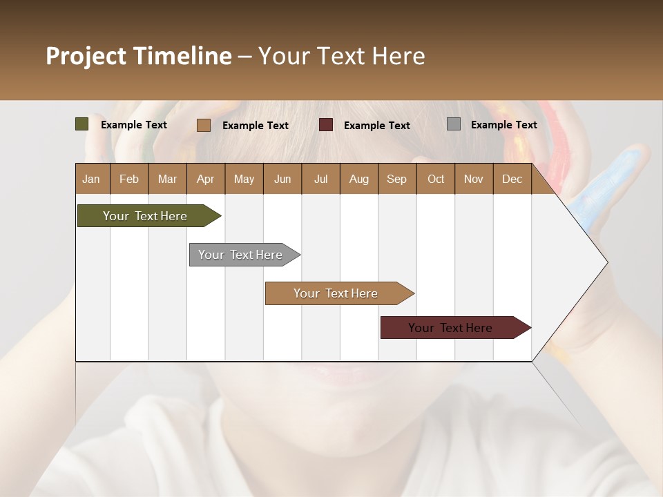 A Young Boy Holding His Hands Up To His Eyes PowerPoint Template