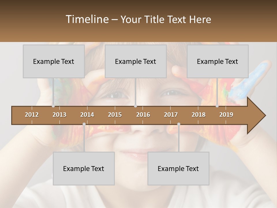 A Young Boy Holding His Hands Up To His Eyes PowerPoint Template