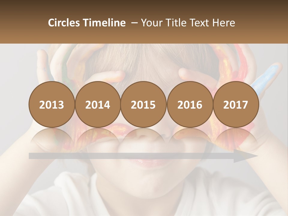 A Young Boy Holding His Hands Up To His Eyes PowerPoint Template