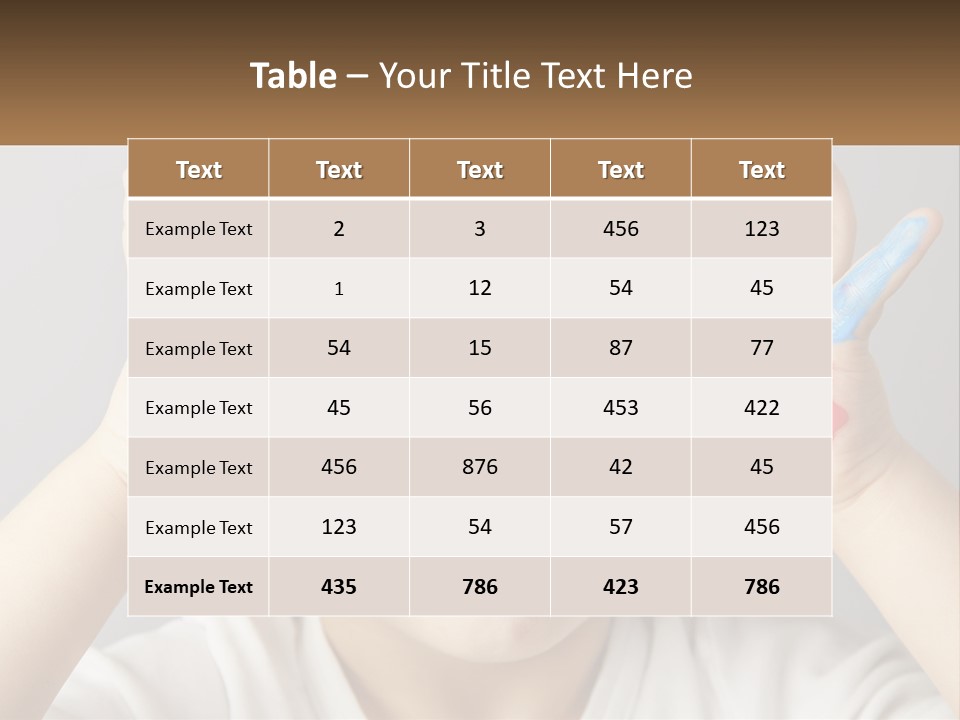 A Young Boy Holding His Hands Up To His Eyes PowerPoint Template