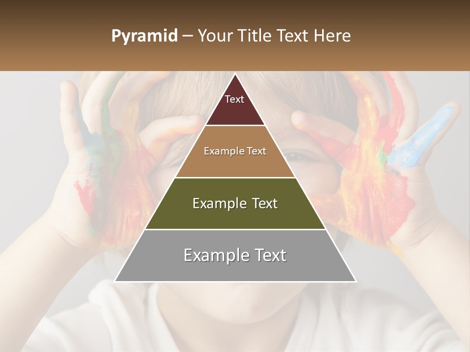 A Young Boy Holding His Hands Up To His Eyes PowerPoint Template